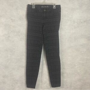 Patterned Black Skinny Pants